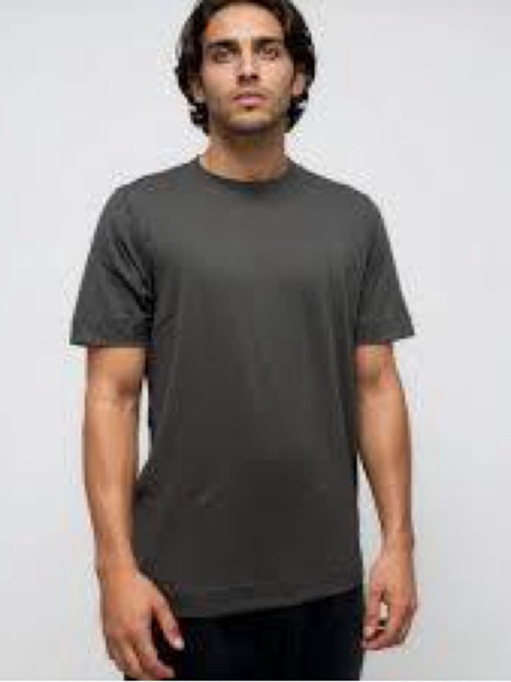 Gran Sasso dark grey/charcoal knitted crewneck t-shirt from the Italian luxury